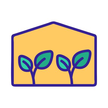 Yenilikçi çiftlik ikonu vektörü. İzole edilmiş kontür sembolü gösterimi