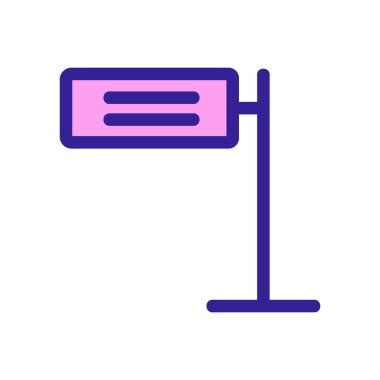 Reklam simgesi vektörü. İzole edilmiş kontür sembolü gösterimi