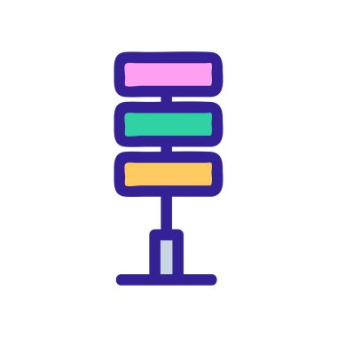 Reklam simgesi vektörü. İzole edilmiş kontür sembolü gösterimi