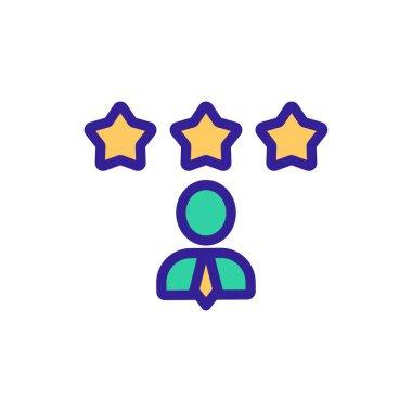 Çalışan vektör ikonu becerileri. İzole edilmiş kontür sembolü gösterimi