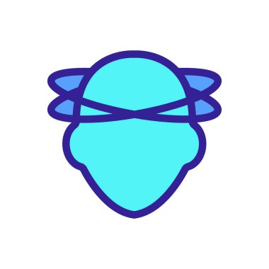 Baş ağrısı ikon vektörü. İzole edilmiş kontür sembolü gösterimi