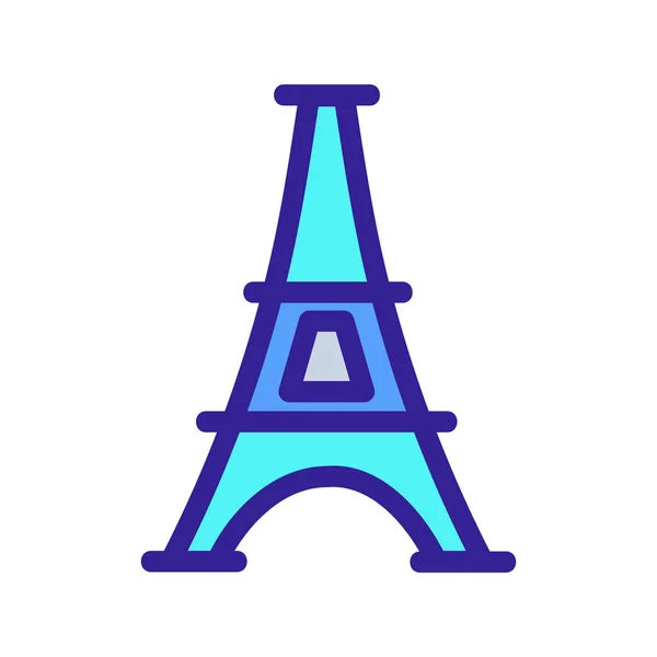 Icono de París vector. Ilustración del símbolo de contorno aislado — Vector de stock