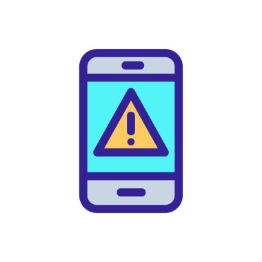 Siber saldırı ikonu vektörü. İzole edilmiş kontür sembolü gösterimi