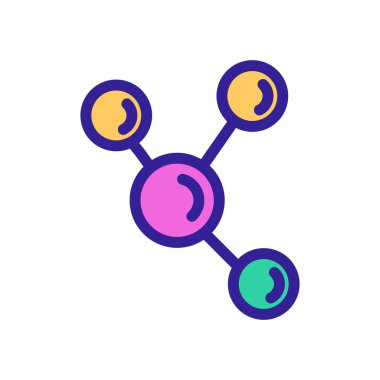 Kimyasal formül ikonu vektörü. İzole edilmiş kontür sembolü gösterimi