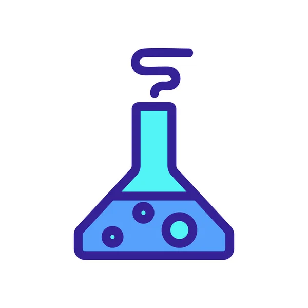 Icono de experiencia química vector. Ilustración del símbolo de contorno aislado — Vector de stock