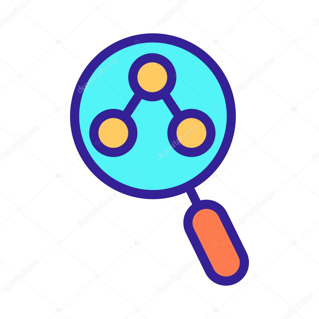 Chemical research icon vector. Isolated contour symbol illustration