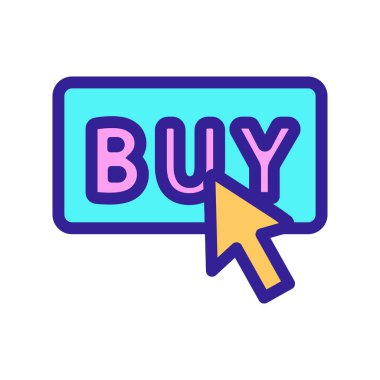 İnternet ikon vektörü satın alıyor. İzole edilmiş kontür sembolü gösterimi