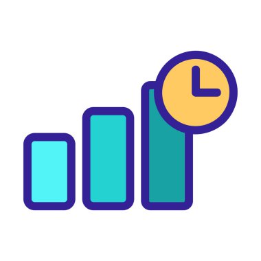 Vektör simgesinin geçici büyümesi. İzole edilmiş kontür sembolü gösterimi