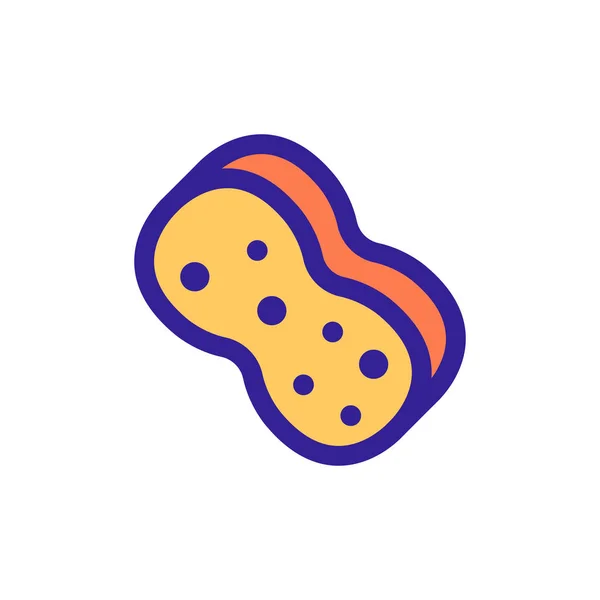 Sponge detergent icon vector. Isolated contour symbol illustration — Stock Vector
