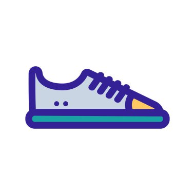 Spor ayakkabısı ikon vektörü. İzole edilmiş kontür sembolü gösterimi