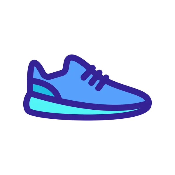 Sneakers icon vector. Isolated contour symbol illustration — Stock Vector