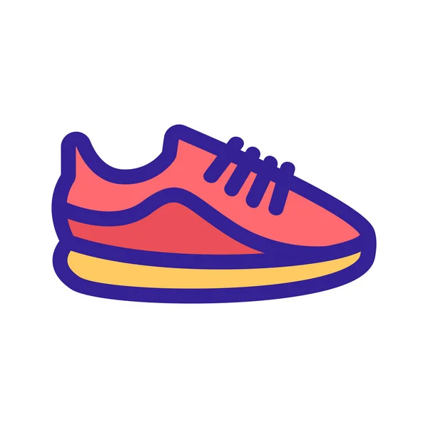 Sneakers icoon vector. Geïsoleerde contoursymbool illustratie — Stockvector