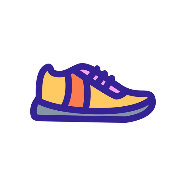 Sneakers icon vector. Illustrazione del simbolo del contorno isolato — Vettoriale Stock