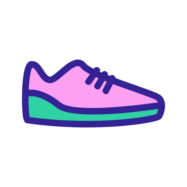 Sneakers icon vector. Illustrazione del simbolo del contorno isolato — Vettoriale Stock