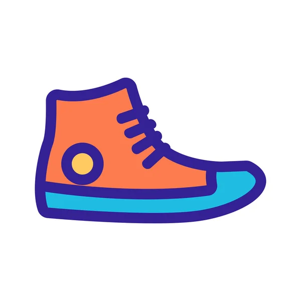 Sneakers icon vector. Illustrazione del simbolo del contorno isolato — Vettoriale Stock