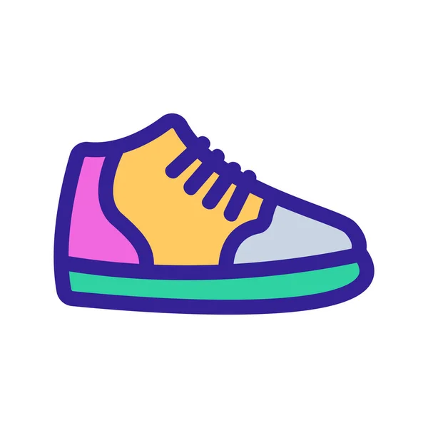 Sneakers icône vecteur. Illustration de symbole de contour isolé — Image vectorielle