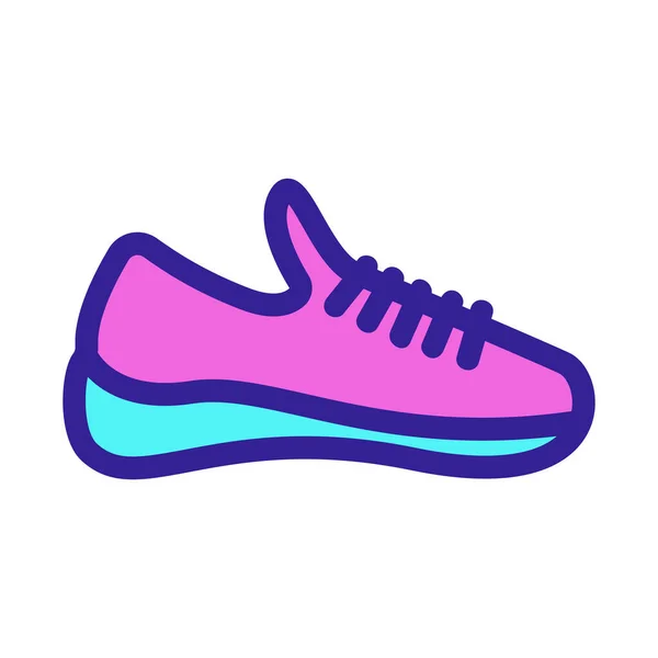 Sneakers ikon vektor. Isolerad kontur symbol illustration — Stock vektor