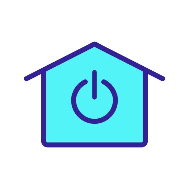 Akıllı ev ikon vektörü. İzole edilmiş kontür sembolü gösterimi