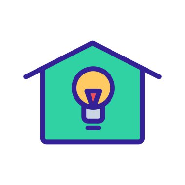 Akıllı ev ikon vektörü. İzole edilmiş kontür sembolü gösterimi