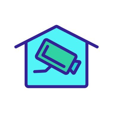 Akıllı ev ikon vektörü. İzole edilmiş kontür sembolü gösterimi