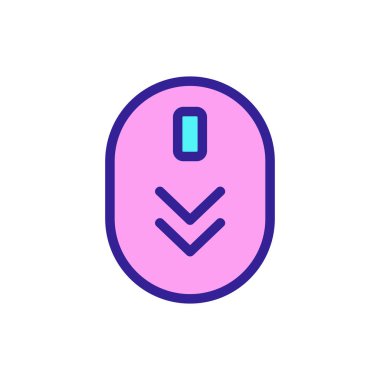 Ekran simgesi vektörünü kaydır. İzole edilmiş kontür sembolü gösterimi