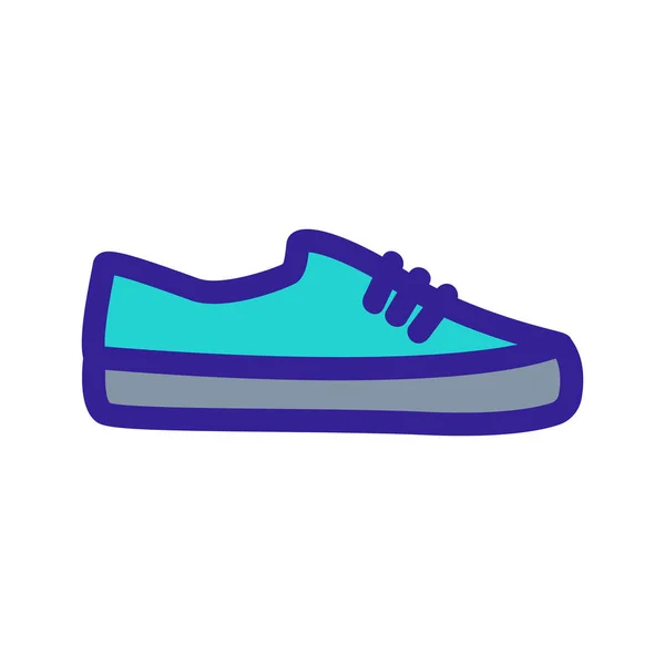Sneakers ikon vektor. Isolerad kontur symbol illustration — Stock vektor