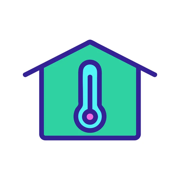 Smart House Icon Vektor. Isolierte Kontursymboldarstellung — Stockvektor