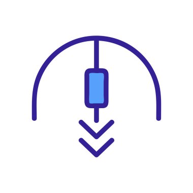 Ekran simgesi vektörünü kaydır. İzole edilmiş kontür sembolü gösterimi
