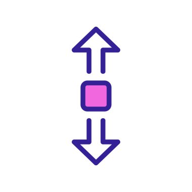 Ekran simgesi vektörünü kaydır. İzole edilmiş kontür sembolü gösterimi