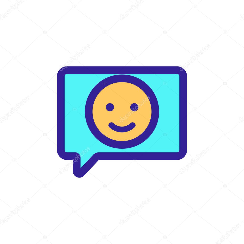 Positive review icon vector. A thin line sign. Isolated contour symbol illustration