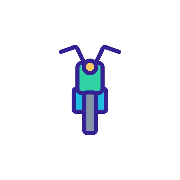 Moto icône vecteur. Illustration de symbole de contour isolé — Image vectorielle