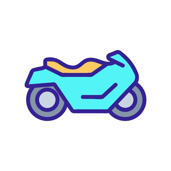 Motorfiets icoon vector. Geïsoleerde contoursymbool illustratie — Stockvector