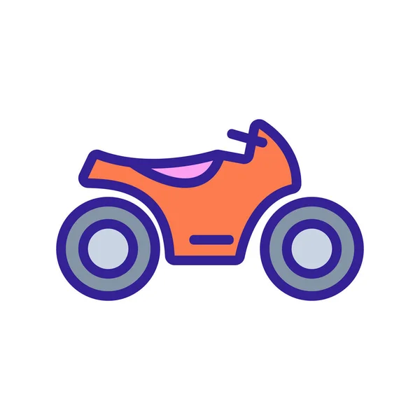 Vetor ícone da motocicleta. Isolado contorno símbolo ilustração — Vetor de Stock