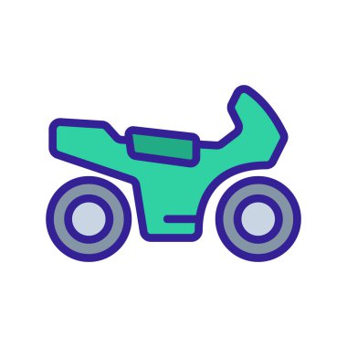 Motosiklet ikonu vektörü. İzole edilmiş kontür sembolü gösterimi