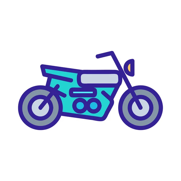 Moto icône vecteur. Illustration de symbole de contour isolé — Image vectorielle