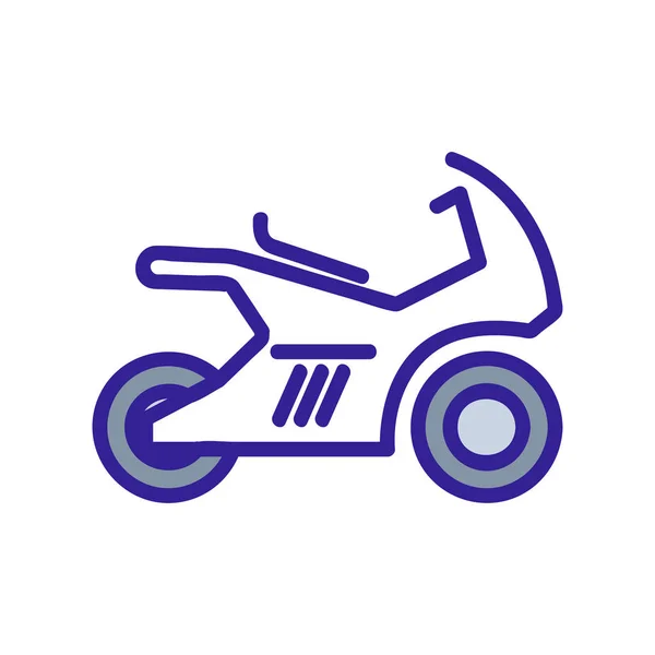 Motorcycle icon vector. Isolated contour symbol illustration — Stock Vector
