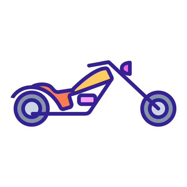 Motorfiets icoon vector. Geïsoleerde contoursymbool illustratie — Stockvector