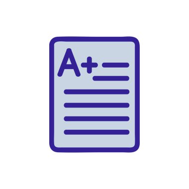 Test sonuçları ikon vektörü. İzole edilmiş kontür sembolü gösterimi