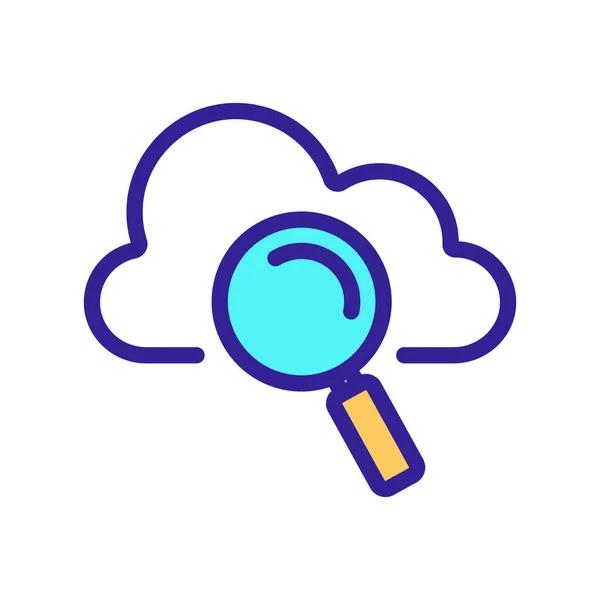 Cloud storage icon vector. Isolated contour symbol illustration — Stock Vector