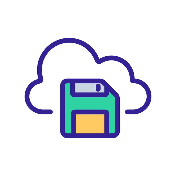 Vettore icona cloud storage. Illustrazione del simbolo del contorno isolato — Vettoriale Stock