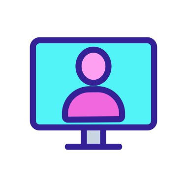 Kullanıcı hesap simgesi vektörü. İzole edilmiş kontür sembolü gösterimi