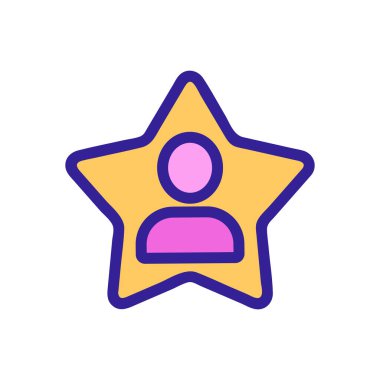 Yıldız partisi ikon vektörü. İzole edilmiş kontür sembolü gösterimi