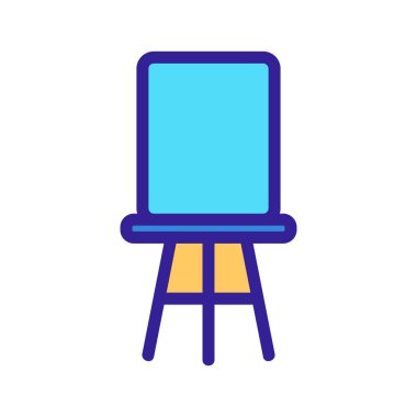 Numara simgesi vektörü için sandalye. İzole edilmiş kontür sembolü gösterimi