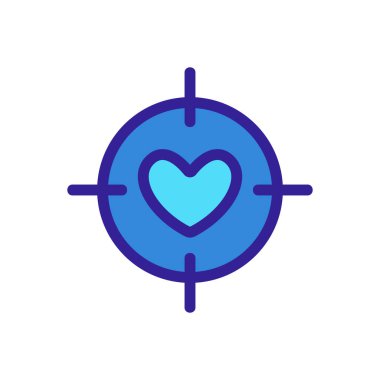 hedef simge vektörü. İzole edilmiş kontür sembolü gösterimi