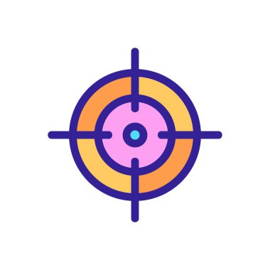 hedef simge vektörü. İzole edilmiş kontür sembolü gösterimi