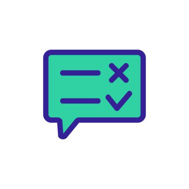 Anket simgesi vektörü. İzole edilmiş kontür sembolü gösterimi