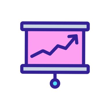 Büyüme planı simgesi vektörü. İzole edilmiş kontür sembolü gösterimi