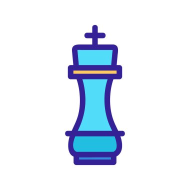 Satranç ikonu vektörü. İzole edilmiş kontür sembolü gösterimi