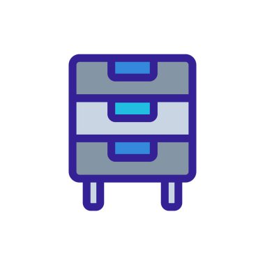 Çalışma koltuğu ikonu bir vektördür. İzole edilmiş kontür sembolü gösterimi