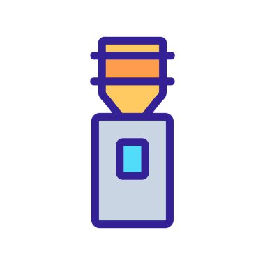 Su ikonu vektörlü soğutucu. İzole edilmiş kontür sembolü gösterimi